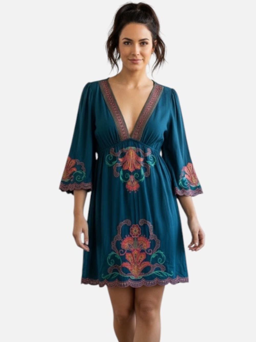 Flying Tomato Boho Embroidered Dress